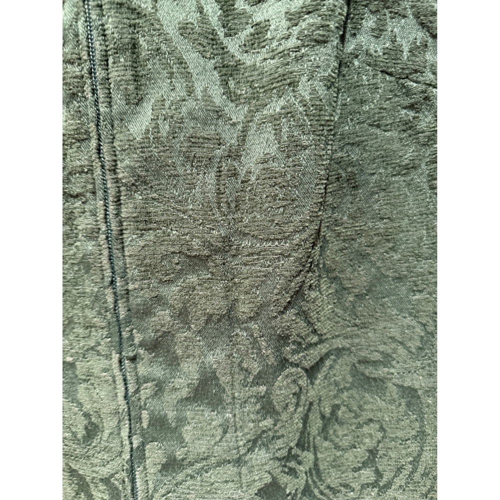 Christopher & Banks Petite Green Floral Damask Jacquard Full Zip Vest PM - Picture 6 of 7